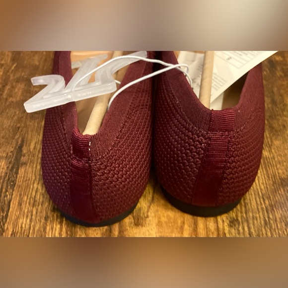 Women's Claire Knit Washable Flats - a New Day™ Burgundy Size 8 New - Picture 5 of 6